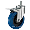 Blue elastic rubber caster trolley wheel